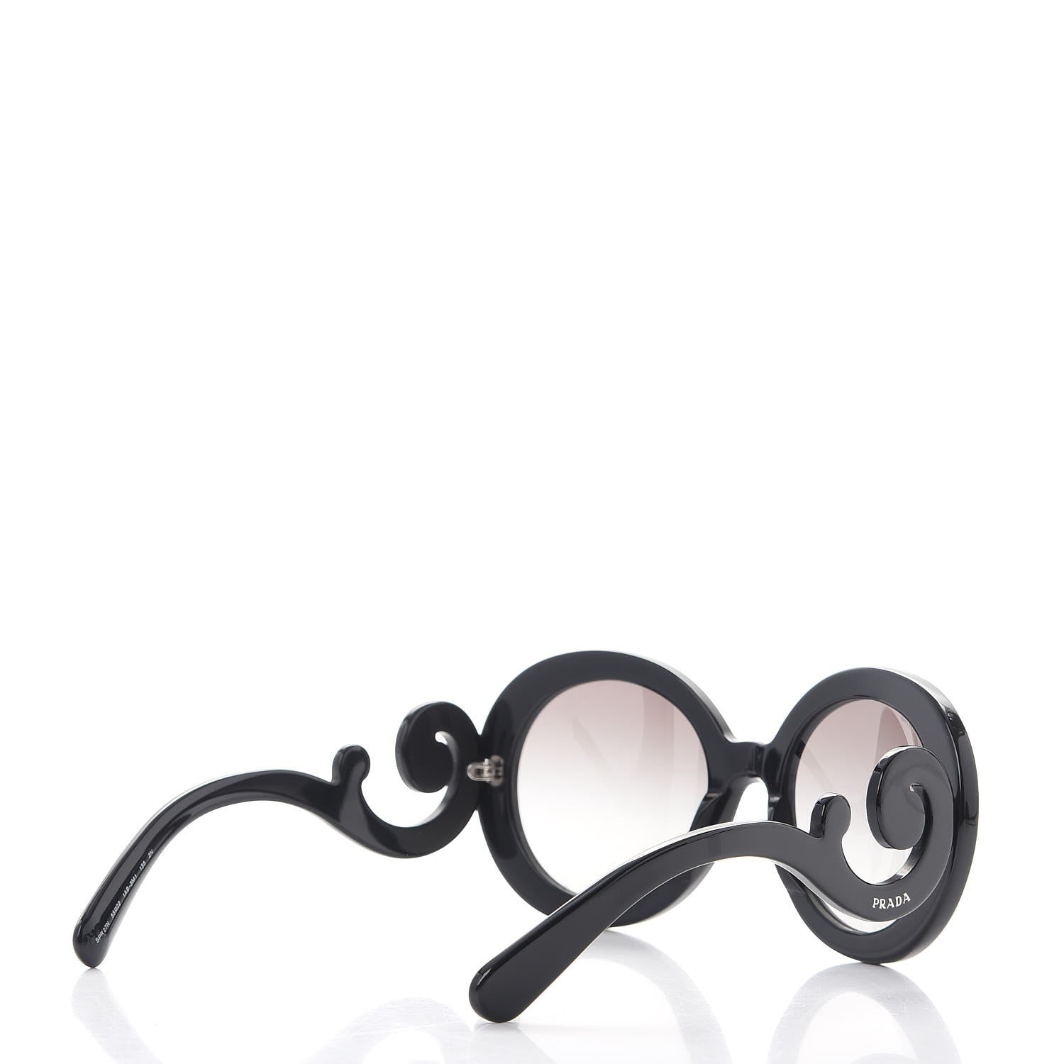 Prada Baroque Sunglasses SPR 27N Black 4 of 8