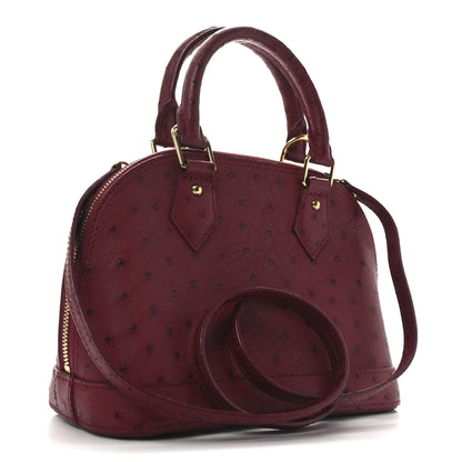 Louis Vuitton Ostrich Alma BB Fuchsia 3 of 9