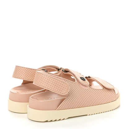 Gucci Malaga Kid Mini Double G Perforated Womens Dad Sandals 36 Skin Rose 4 of 11