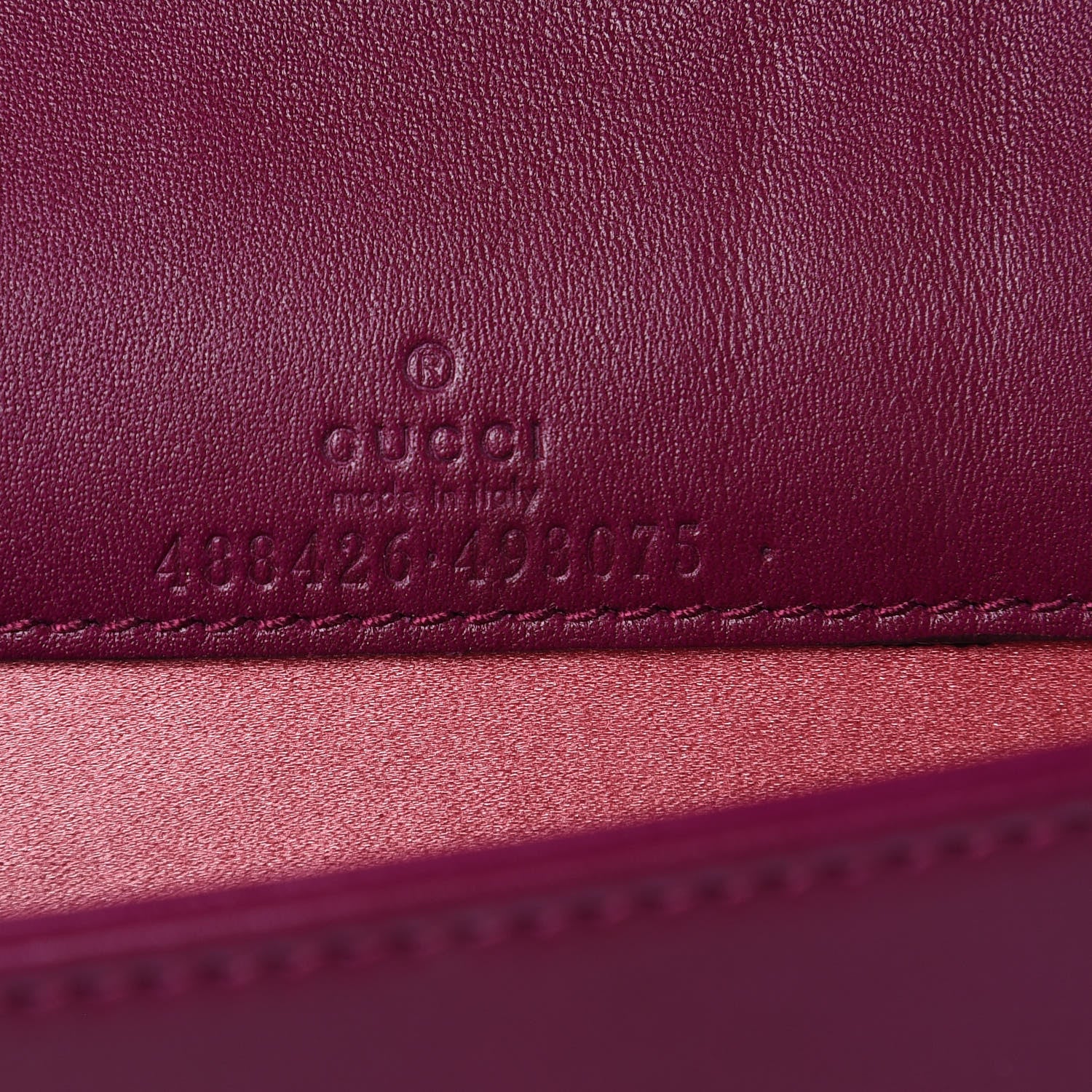 Gucci Velvet Matelasse GG Marmont Mini Bag Fuchsia Violet Cyclamen 6 of 8