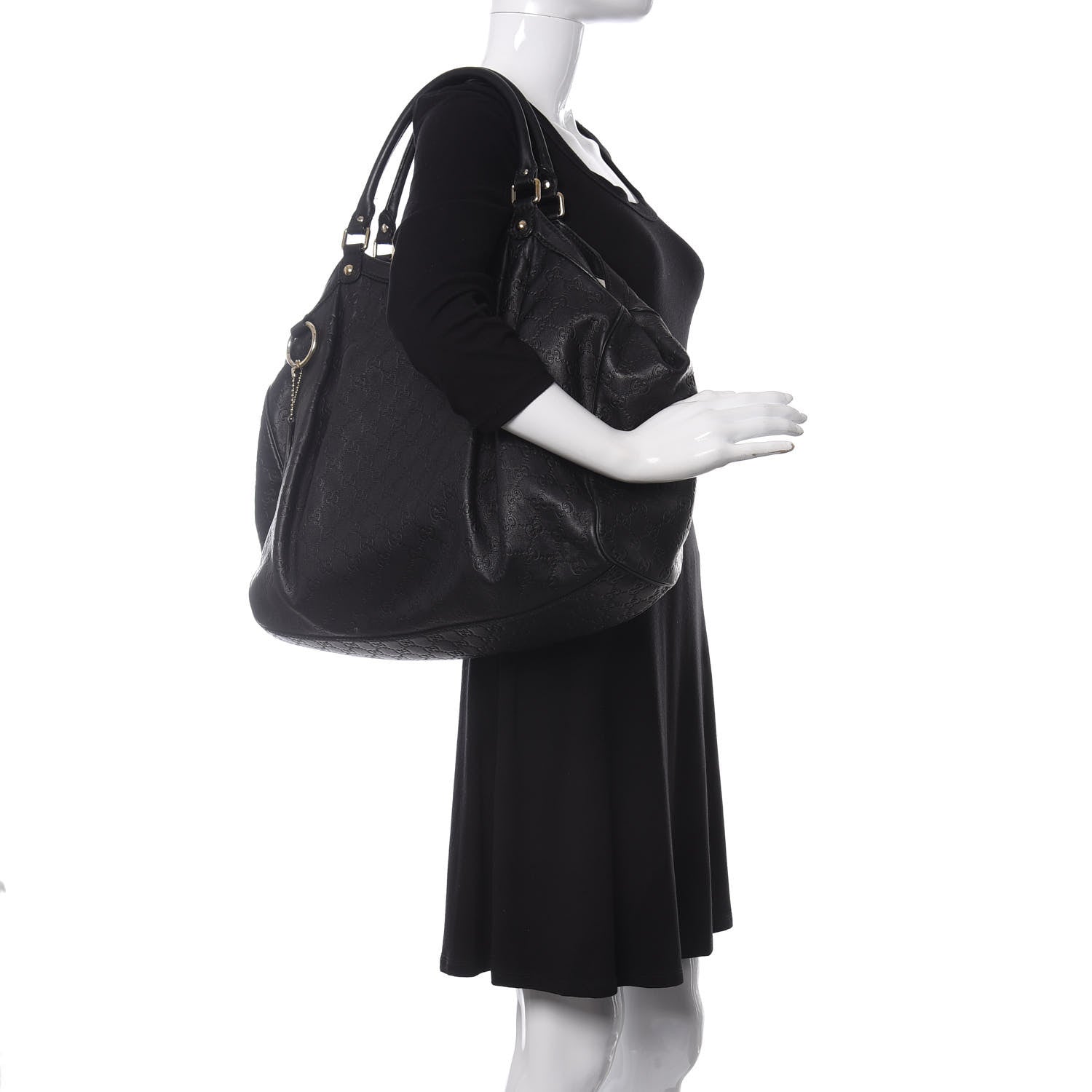 Gucci Guccissima Large Sukey Tote Black 2 of 19