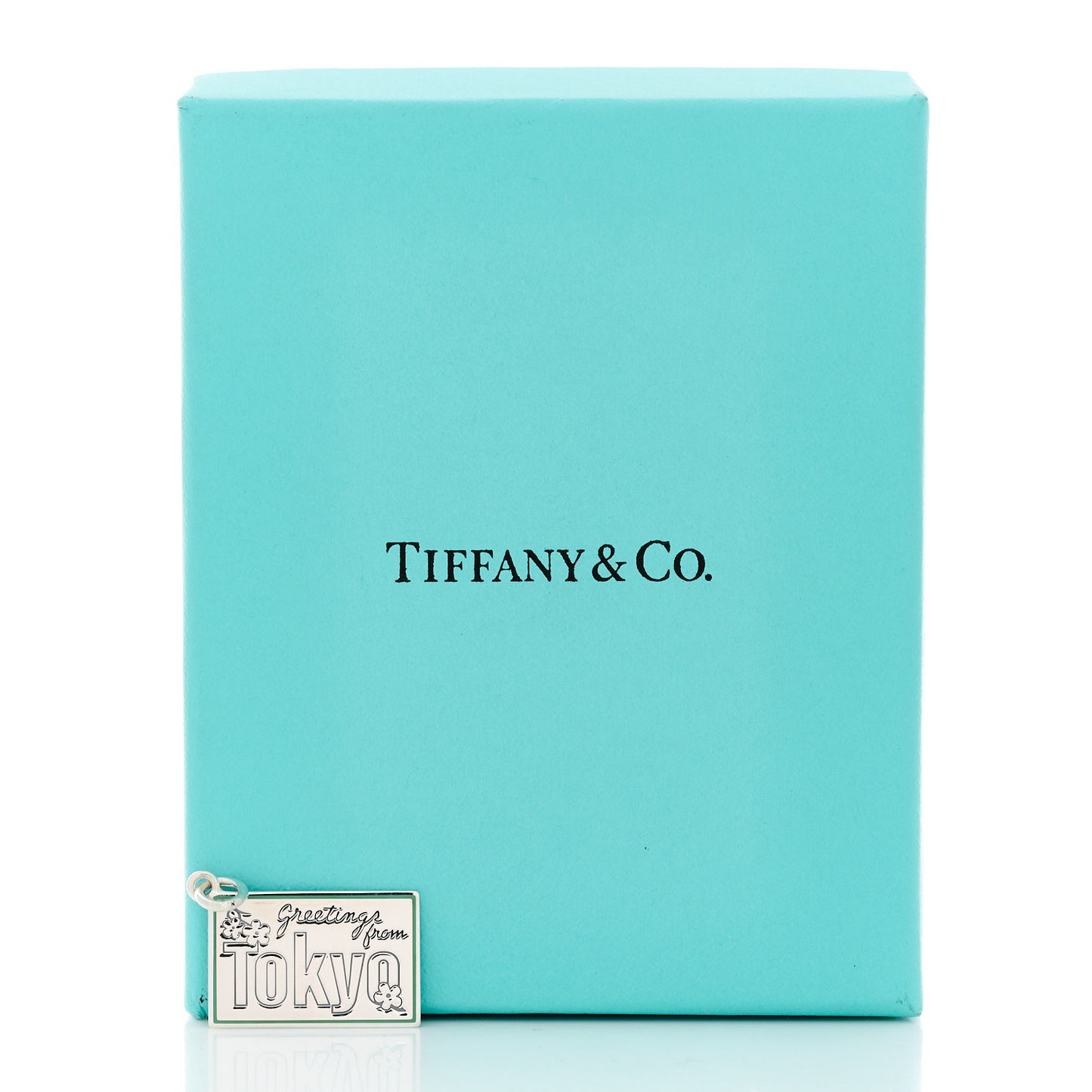 Sterling Silver Enamel Tokyo Postcard Charm Blue