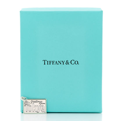 Tiffany Sterling Silver Enamel Tokyo Postcard Charm Blue 5 of 5