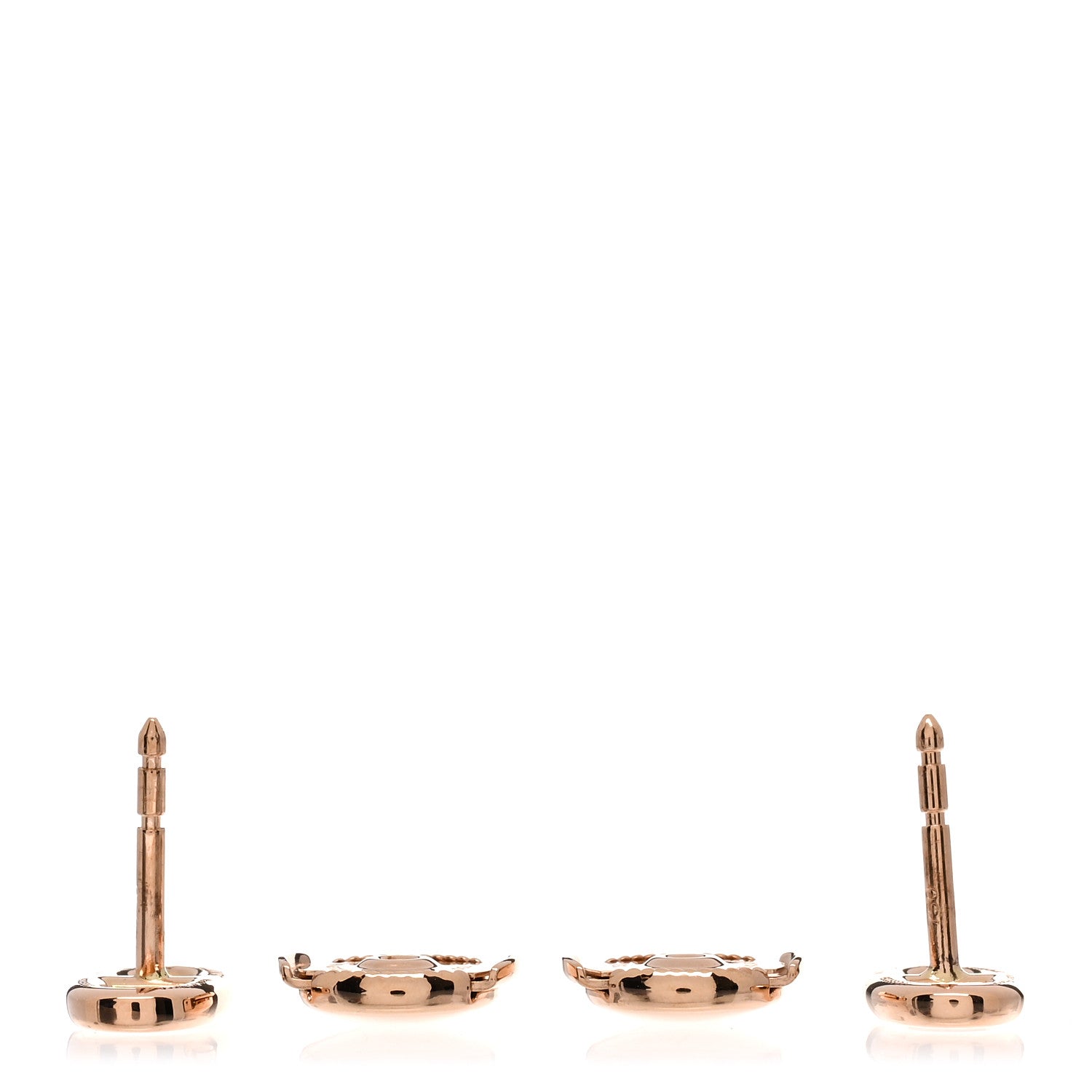 Hermes 18K Rose Gold TPM Farandole Stud Earrings 4 of 5