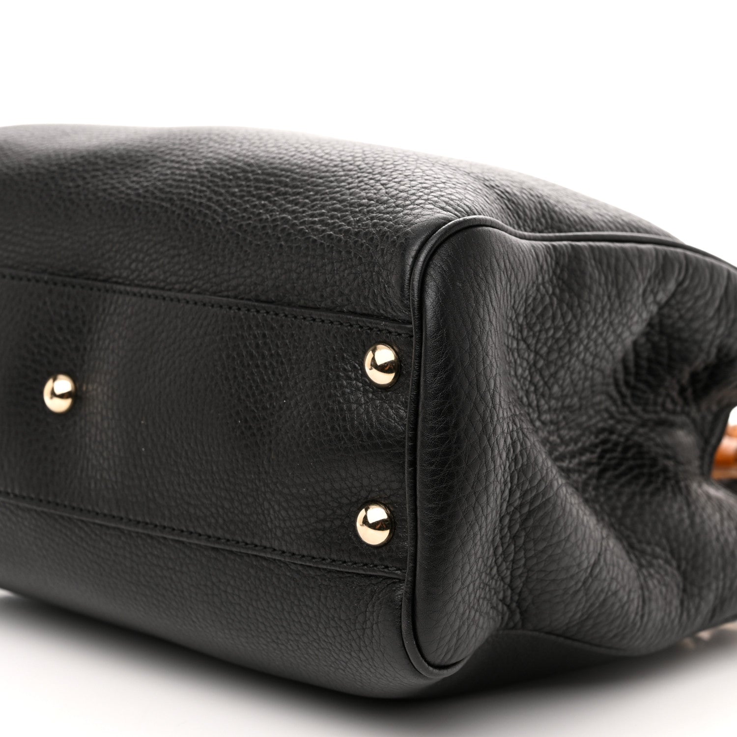 Gucci Calfskin Small Bamboo Shopper Tote Black 11 of 11