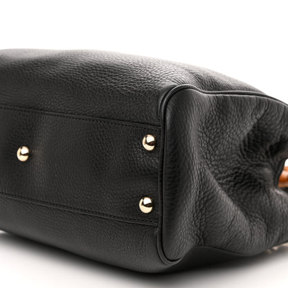 Gucci Calfskin Small Bamboo Shopper Tote Black 11 of 11