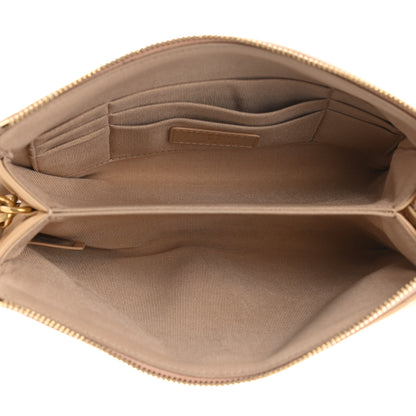 Chanel Shiny Goatskin Quilted Chanel 19 Small Pouch With Handle Beige 6 of 9