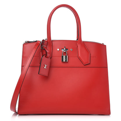 Louis Vuitton Veau Satin City Steamer MM Rubis 1 of 7
