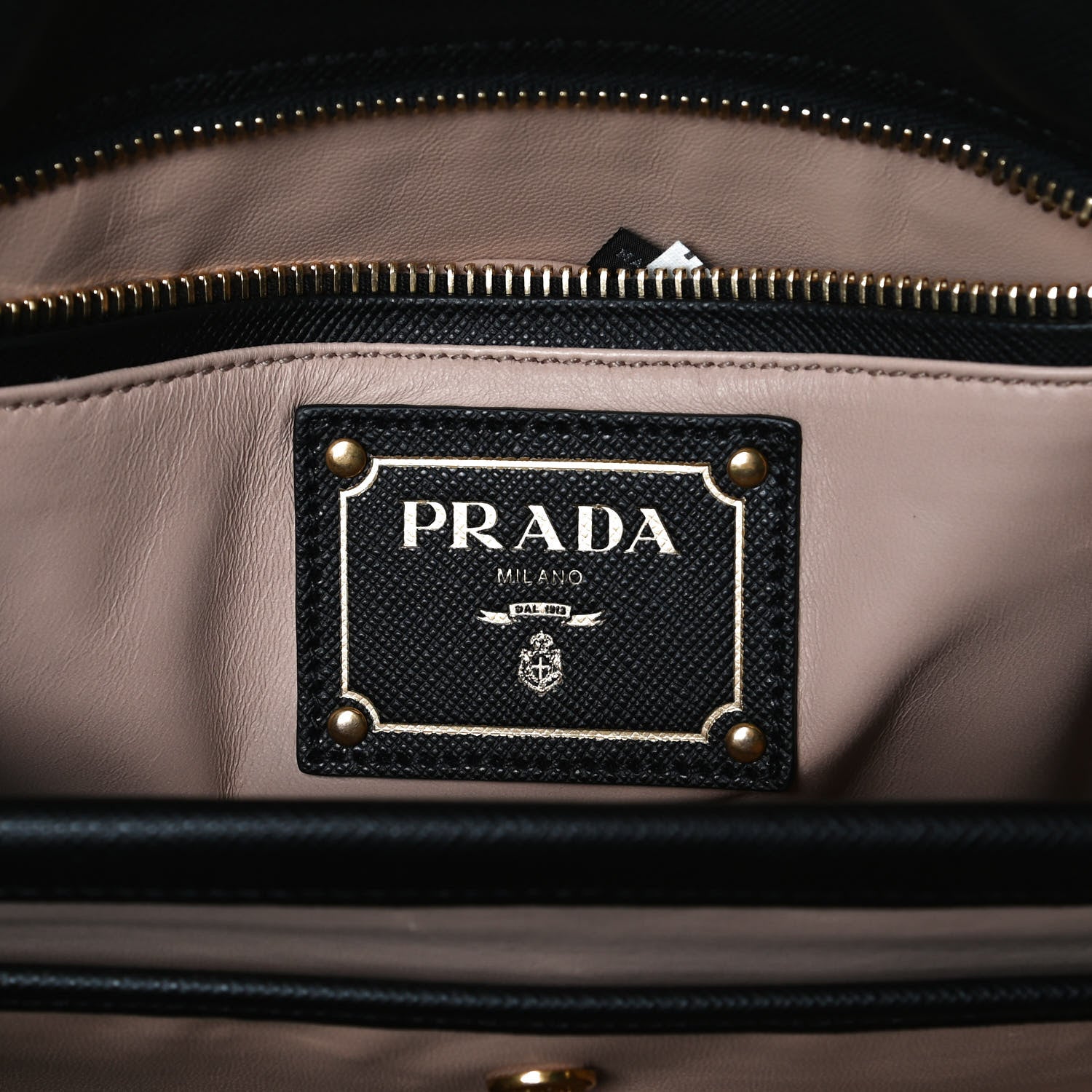 Prada Saffiano Lux Frame Satchel Black 6 of 13