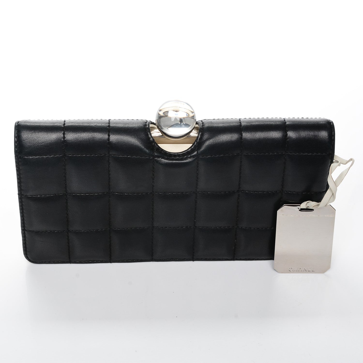 Chanel Lambskin Quilted Crystal Ball Clutch Black 5 of 10