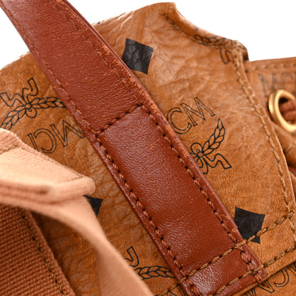 MCM Visetos Drawstring Backpack Cognac 12 of 13