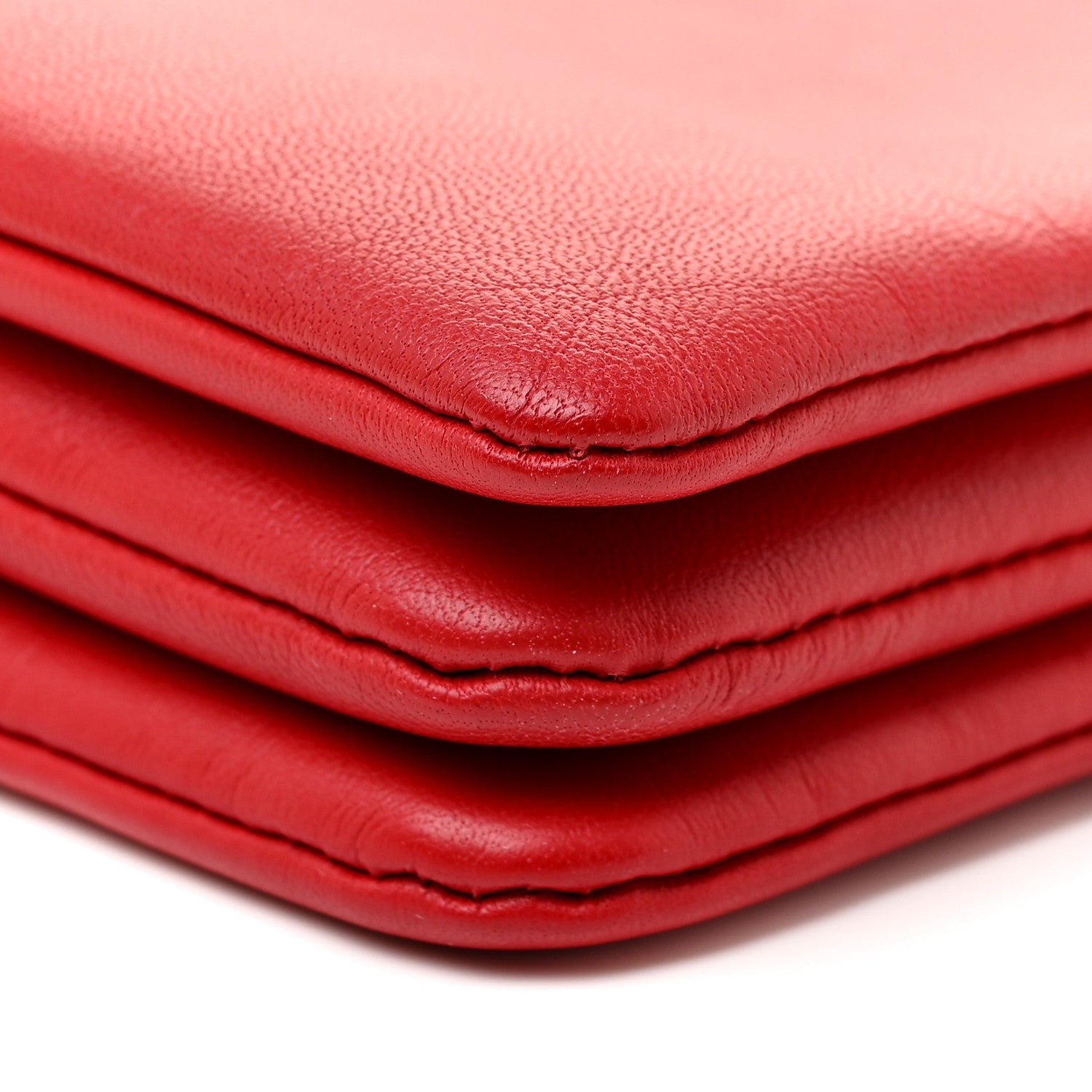 Celine Lambskin Small Trio Crossbody Bag Red 9 of 12