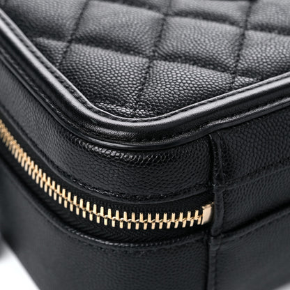Chanel Caviar Quilted Medium CC Filigree Vanity Case Black 8 of 15