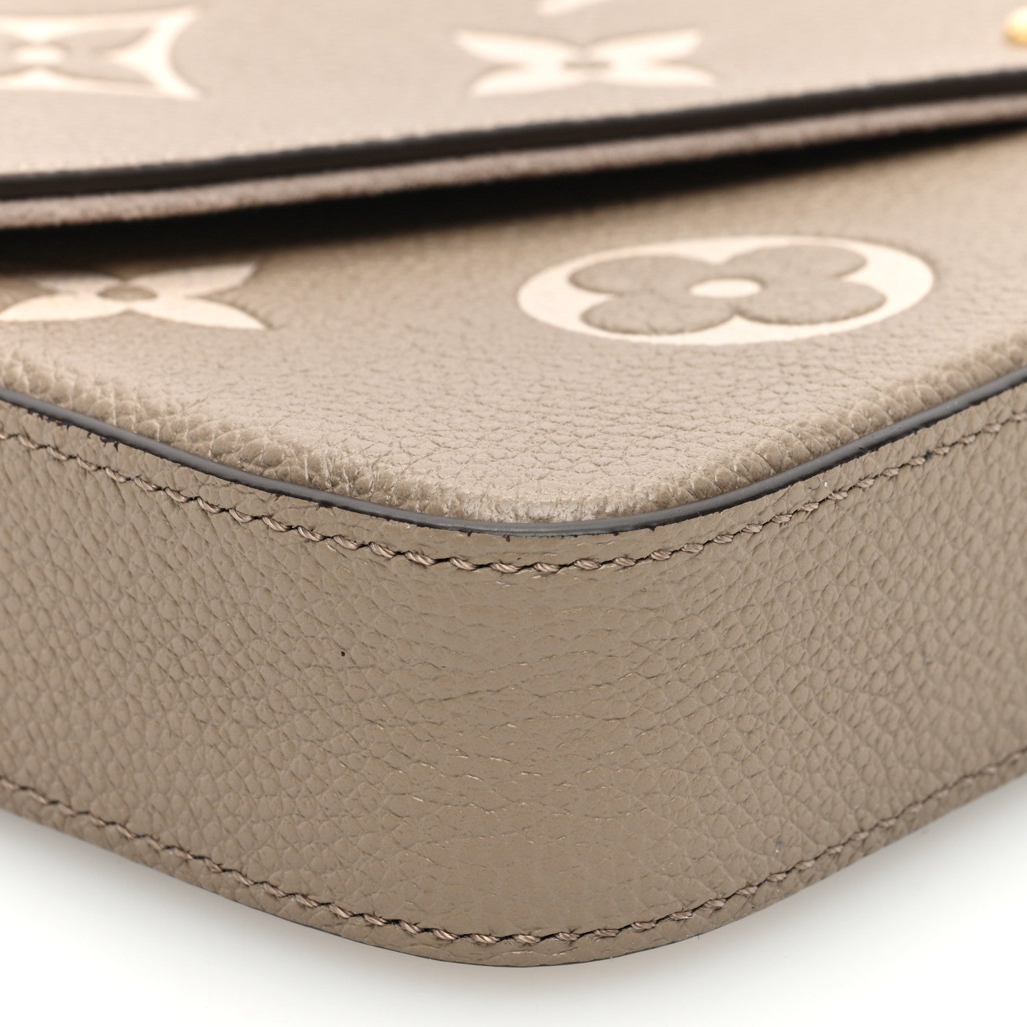 Louis Vuitton Empreinte Monogram Giant Felicie Pochette Tourterelle Creme 9 of 10