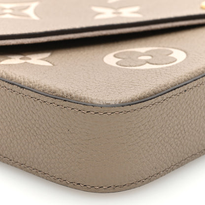 Louis Vuitton Empreinte Monogram Giant Felicie Pochette Tourterelle Creme 9 of 10
