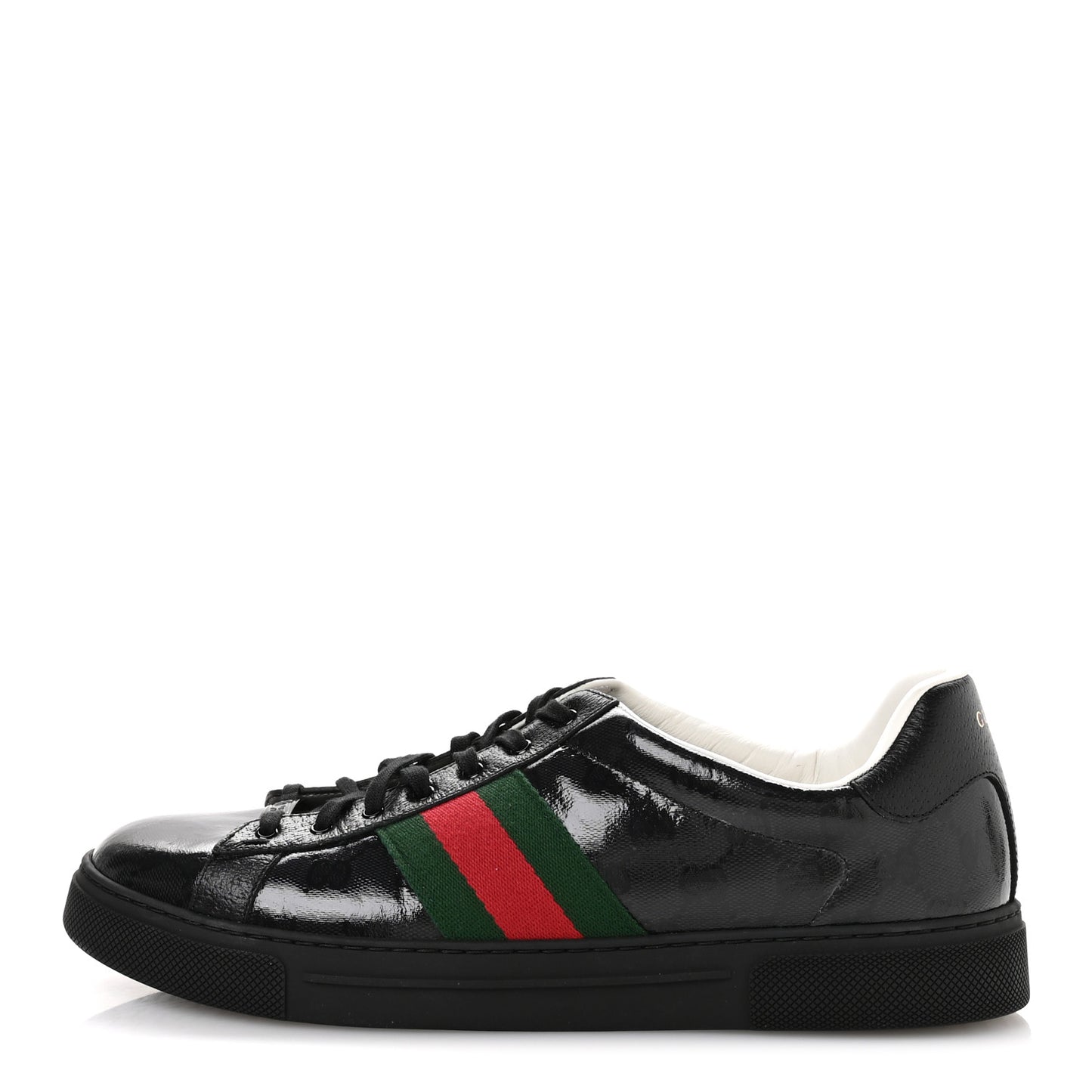Crystal GG Monogram Web Mens New Ace Sneakers 12 Black