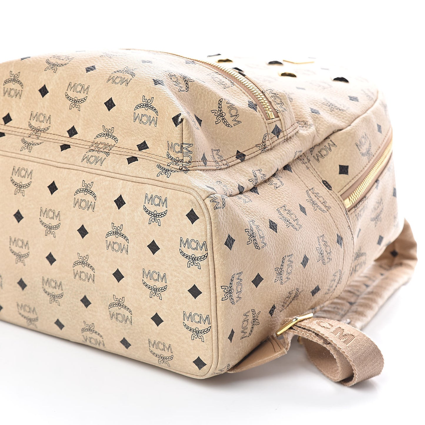 Visetos Medium Studded Stark Backpack Beige