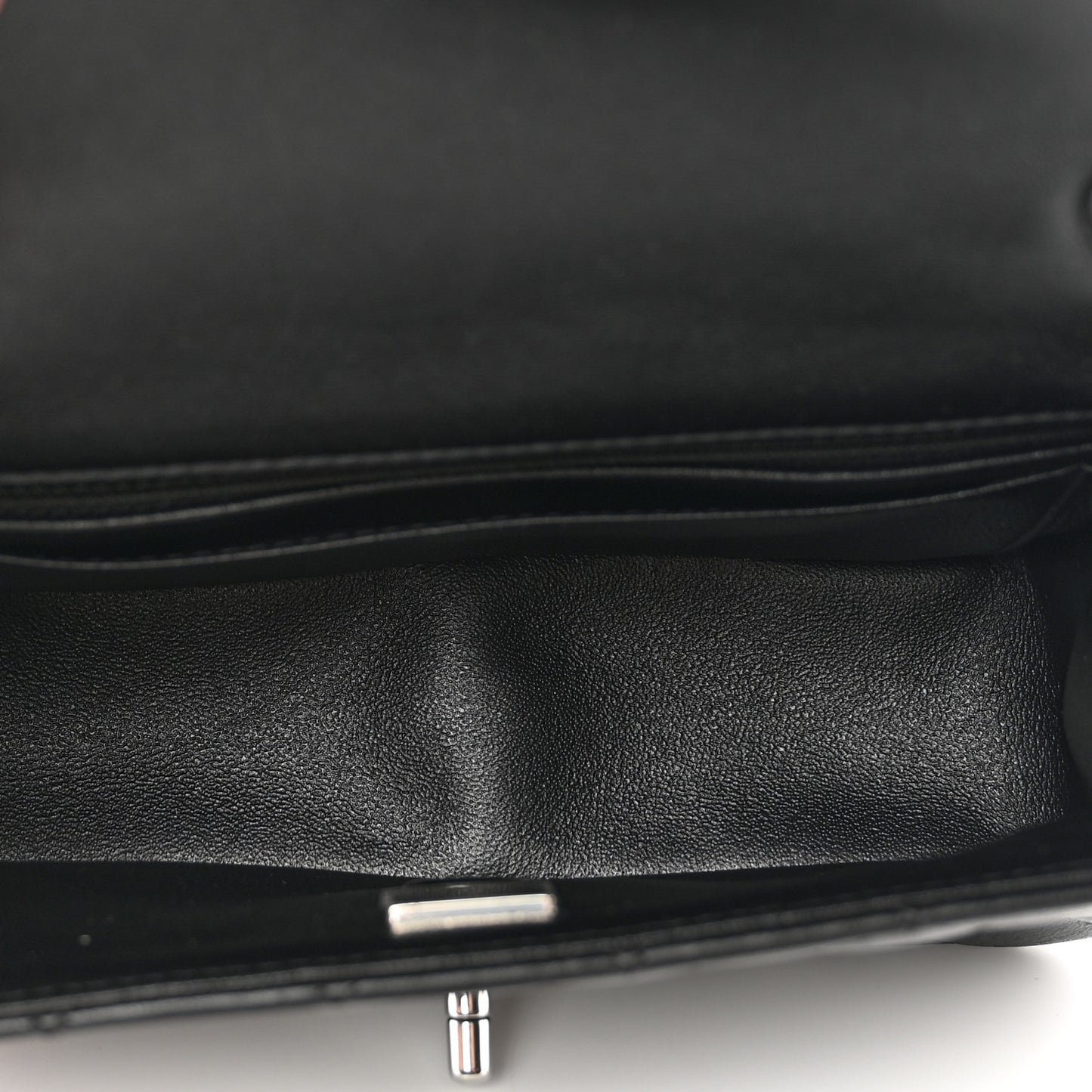 Lambskin Quilted Mini Rectangular Flap Black