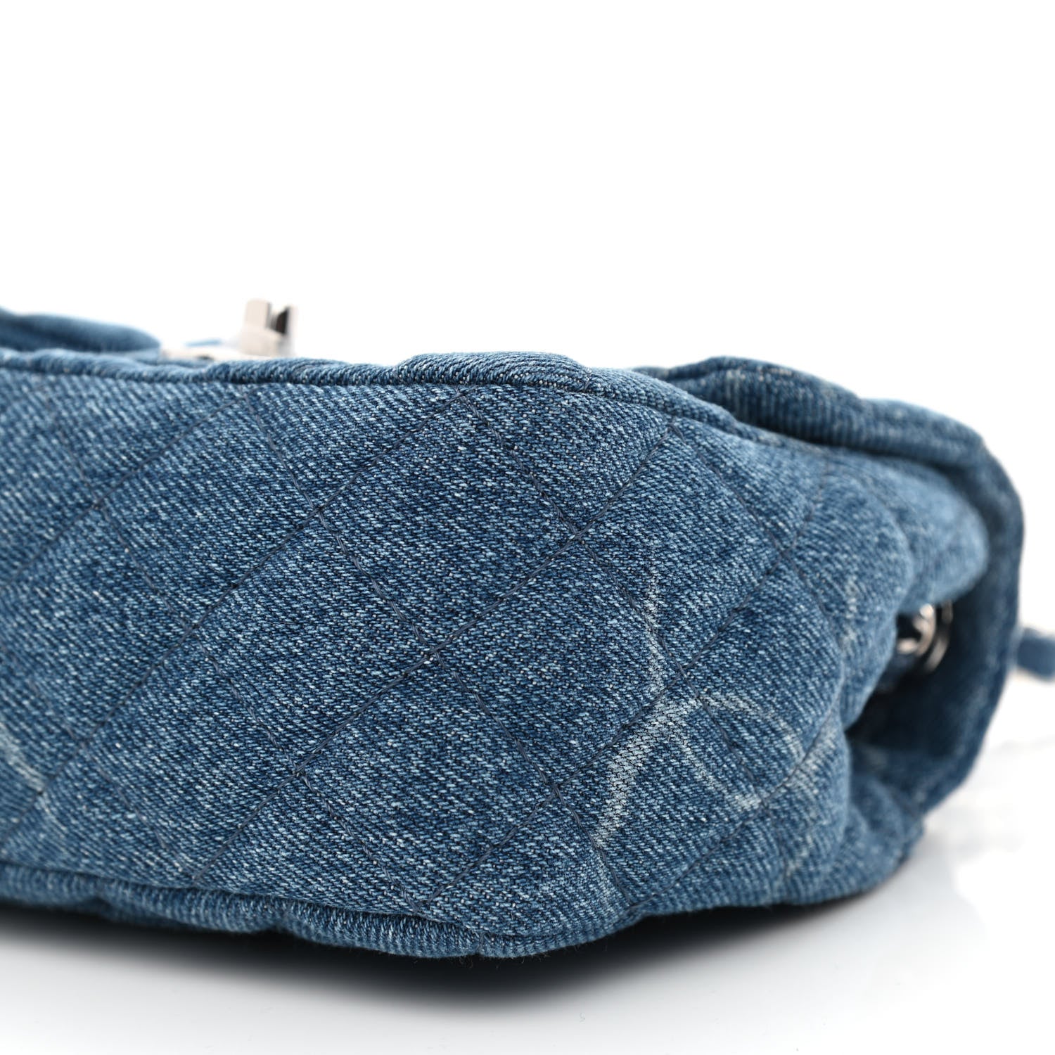 Chanel Denim CC Quilted Mini Square Flap Blue 10 of 11