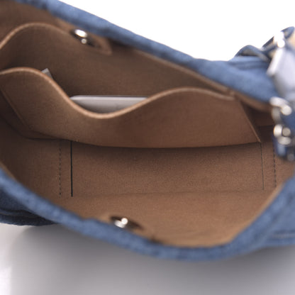 Stella McCartney Eco Alter Denim Perforated Logo Mini Crossbody Orion Blue 5 of 10