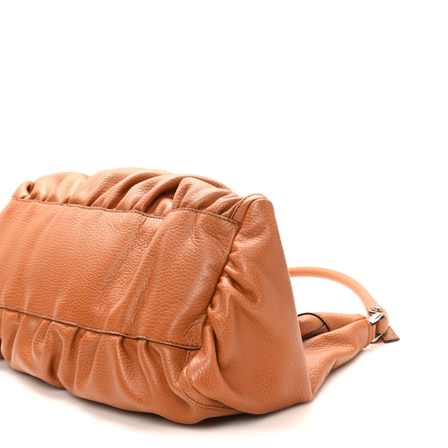 Calfskin Large D Gold Ring Hobo Brown