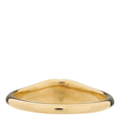 Tiffany 18K Yellow Gold Micro Heart Signet Ring 57 8 3 of 5