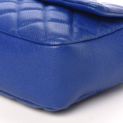 Chanel Caviar Quilted Jumbo Easy Flap Blue 9 of 10