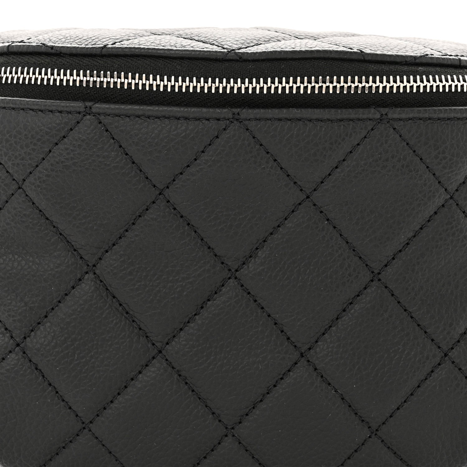 Chanel Grained Calfskin Quilted Waist Belt Bag Black 8 of 10