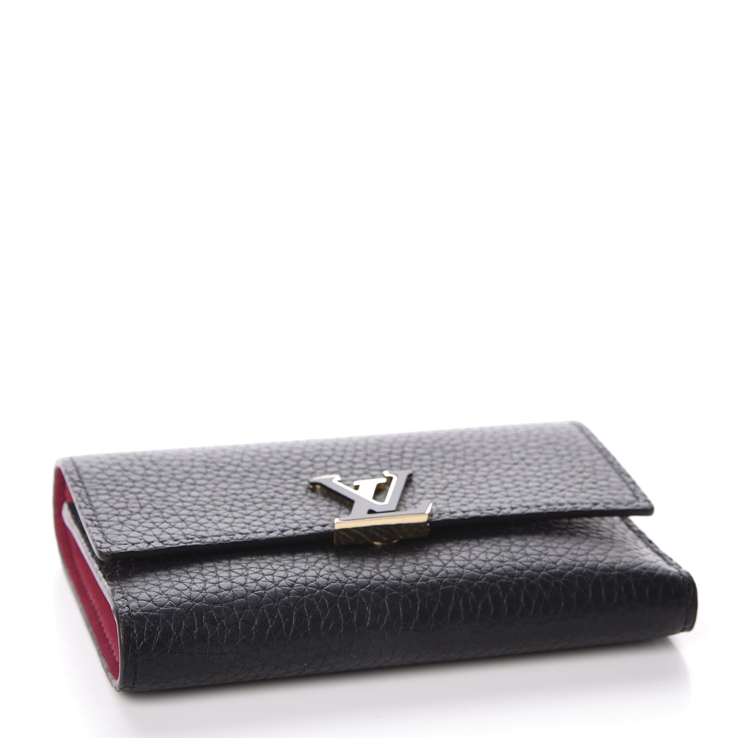Louis Vuitton Taurillon Capucines Compact Wallet Black 3 of 9