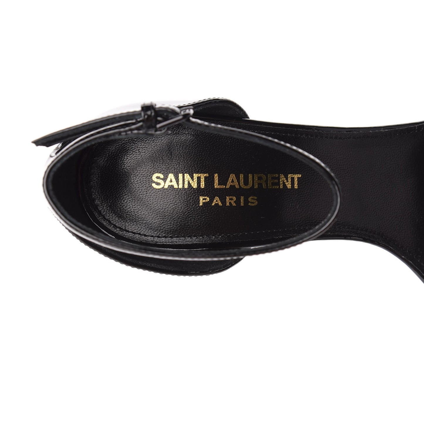 Patent Calfskin Opyum 110 Sandals 36 Black Gold