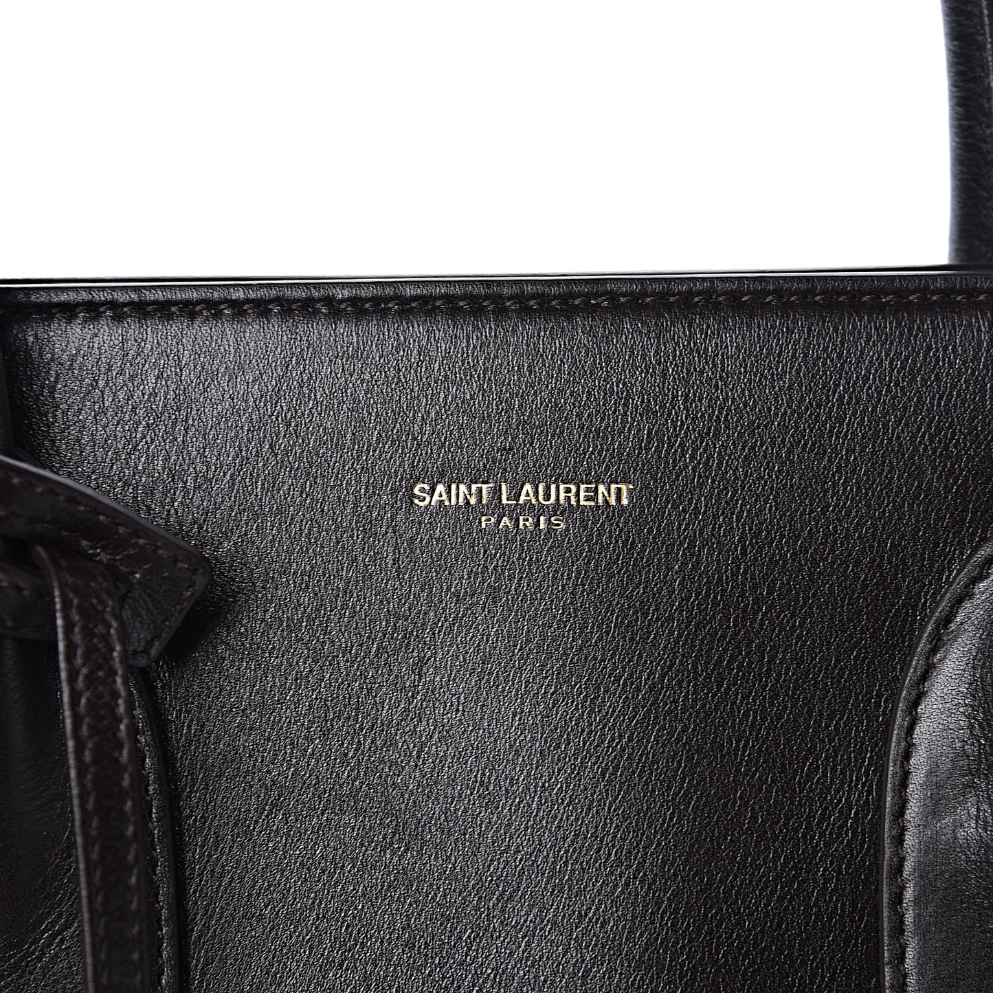 Calfskin Large Sac De Jour Carryall Dark Brown