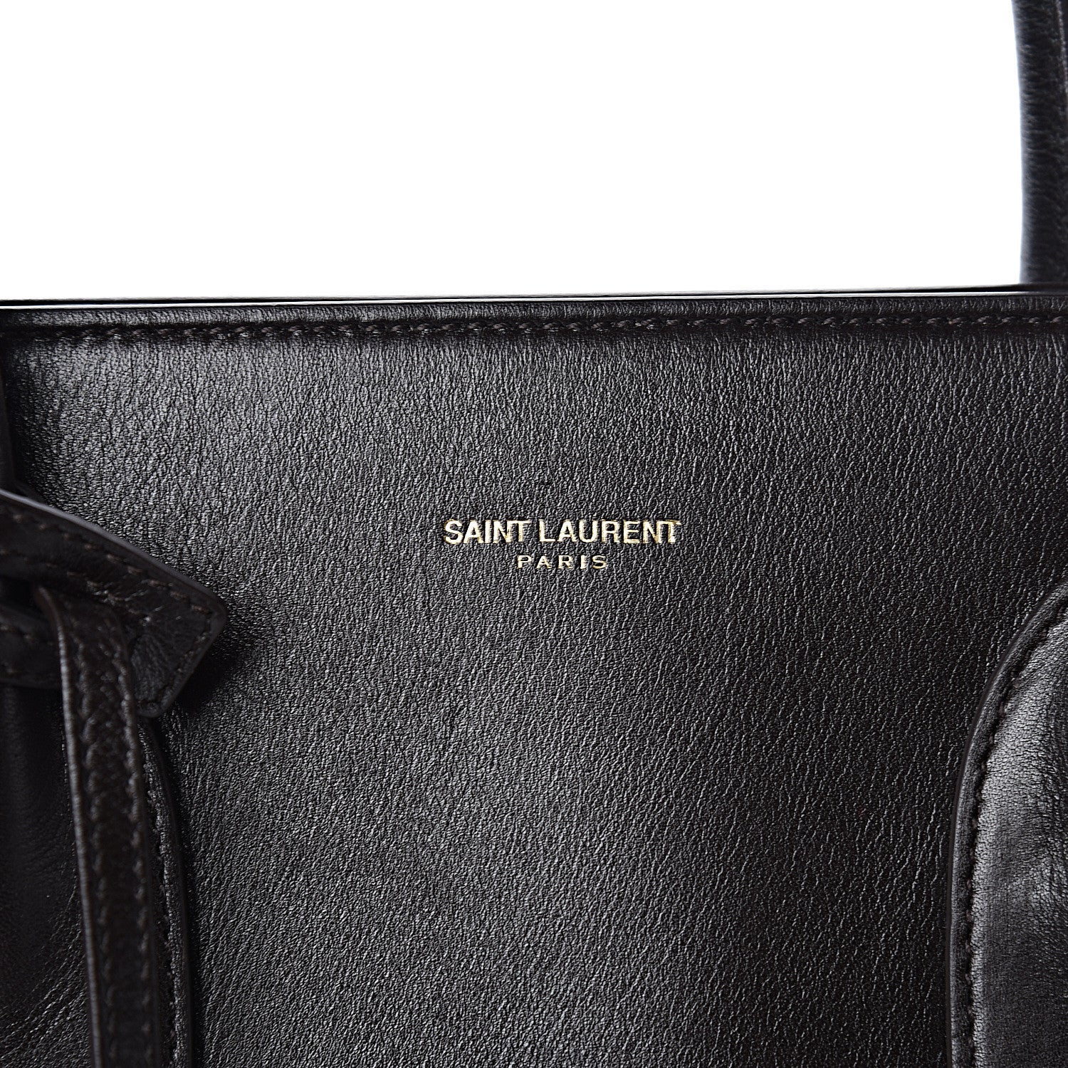 Saint Laurent Calfskin Large Sac De Jour Carryall Dark Brown 9 of 9