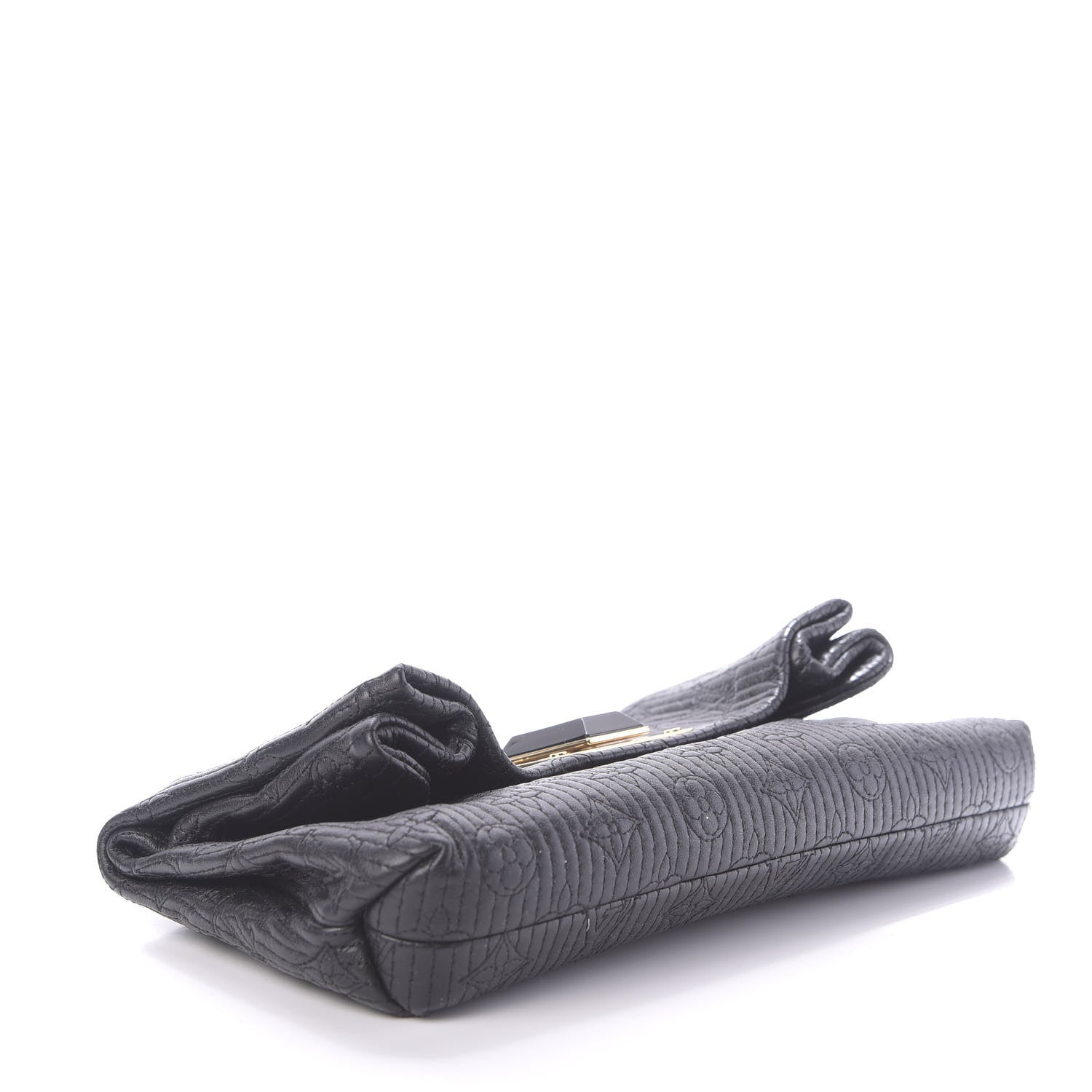 Louis Vuitton Calfskin Quilted Monogram Altair Clutch Black 4 of 10