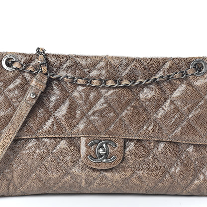 Chanel Crumpled Grained Calfskin Jumbo CC Crave Flap Beige 9 of 11