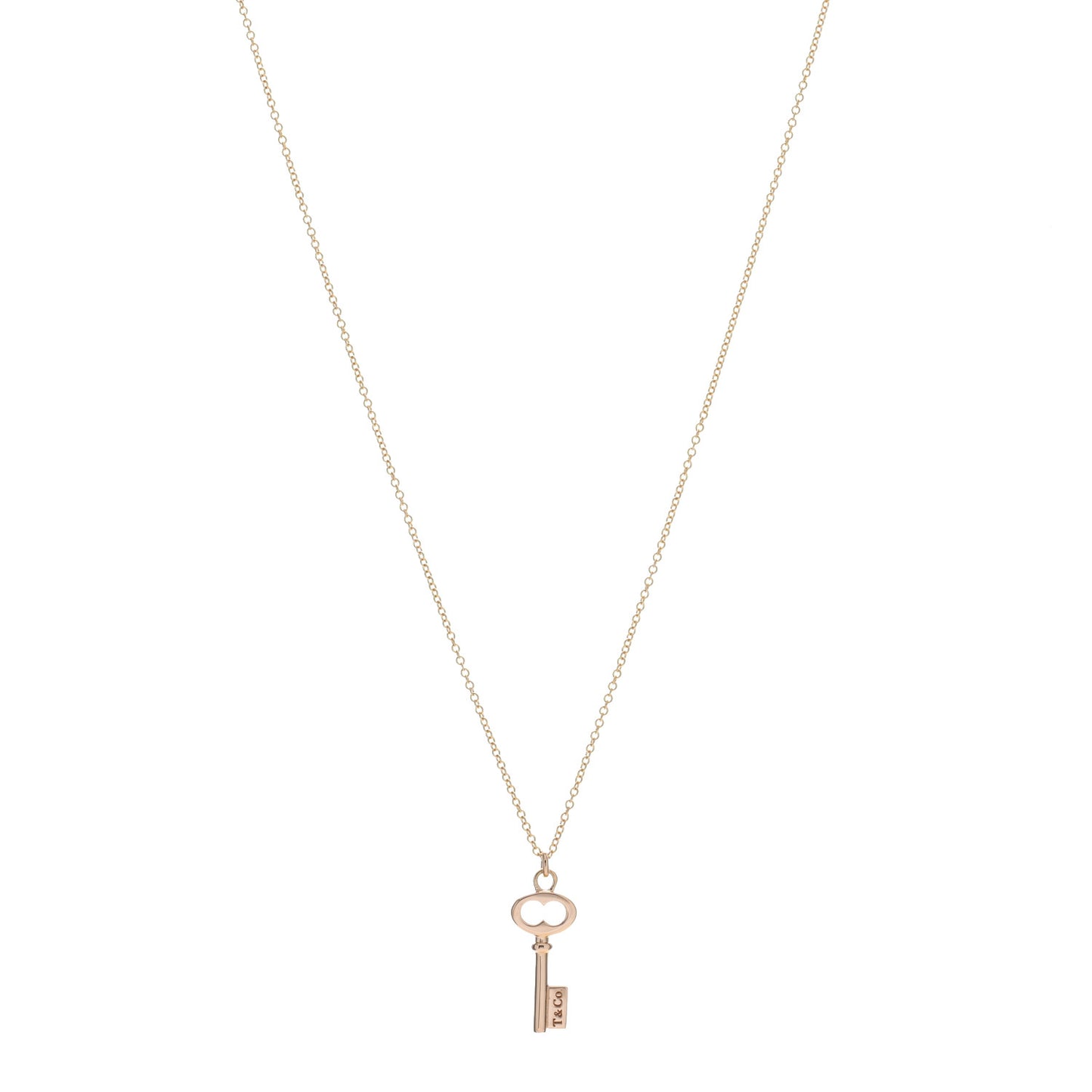 18K Rose Gold Mini Key Pendant Necklace