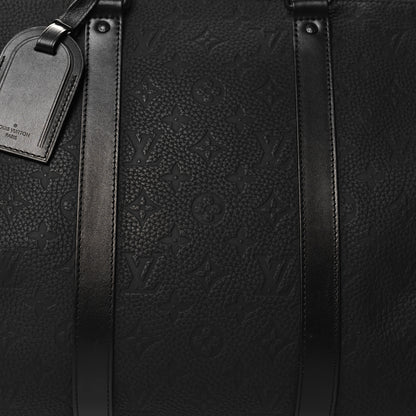 Louis Vuitton Taurillon Monogram Keepall Bandouliere 50 Black 6 of 10