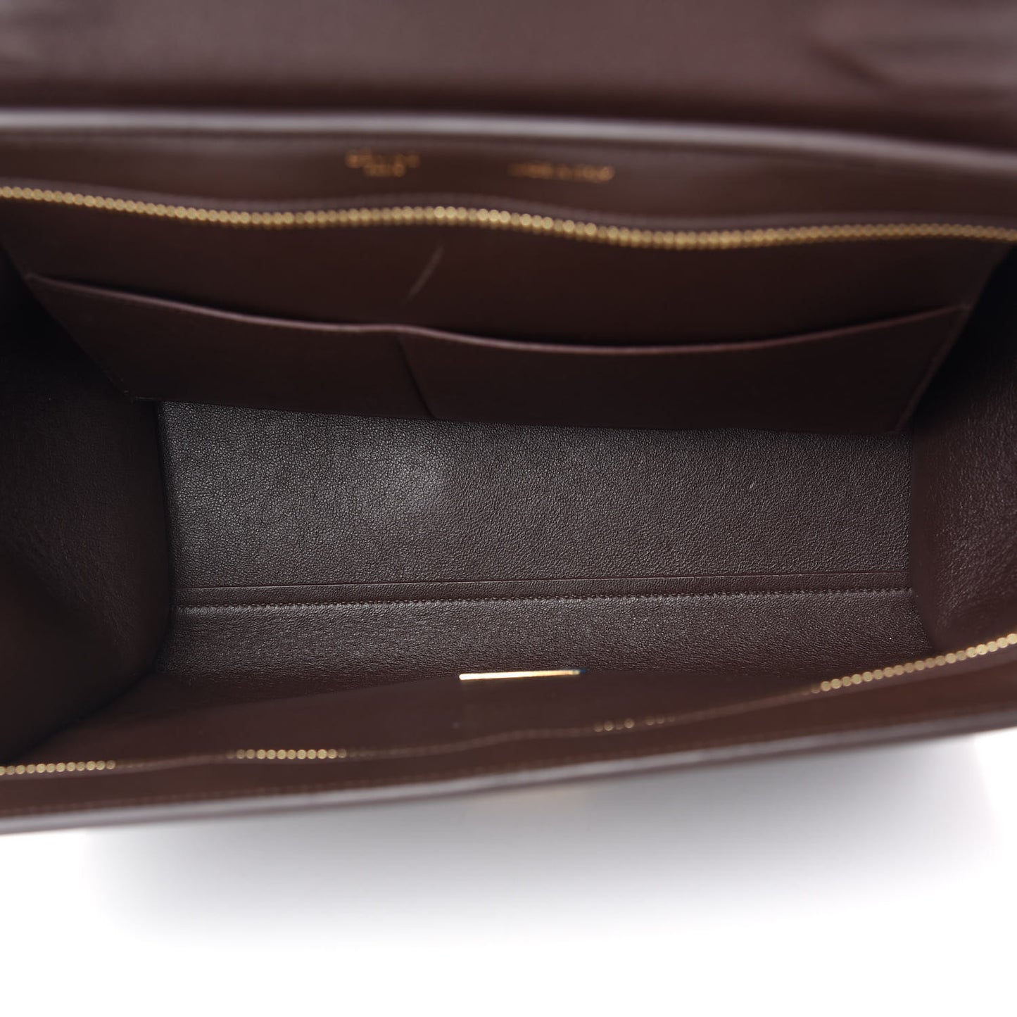 Satin Baby Grained Calfskin Tri-Color Trapeze Tan