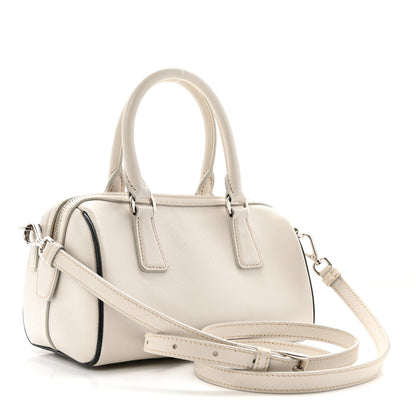 Prada Saffiano Lux Top Handle Crossbody Bag White 3 of 15