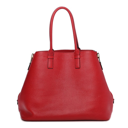 Tom Ford Pebbled Calfskin Jennifer Zip Tote Flame Red 1 of 9