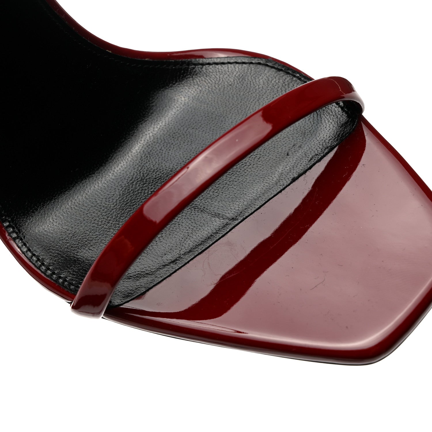 Saint Laurent Patent Opyum 110 Sandals 38.5 Hot Red 9 of 10