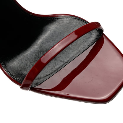 Saint Laurent Patent Opyum 110 Sandals 38.5 Hot Red 9 of 10