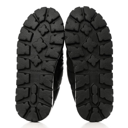 Prada Re-Nylon Piuma Triangle Logo Padded Drawcord Rush 20mm Slippers 39.5 Black 5 of 8