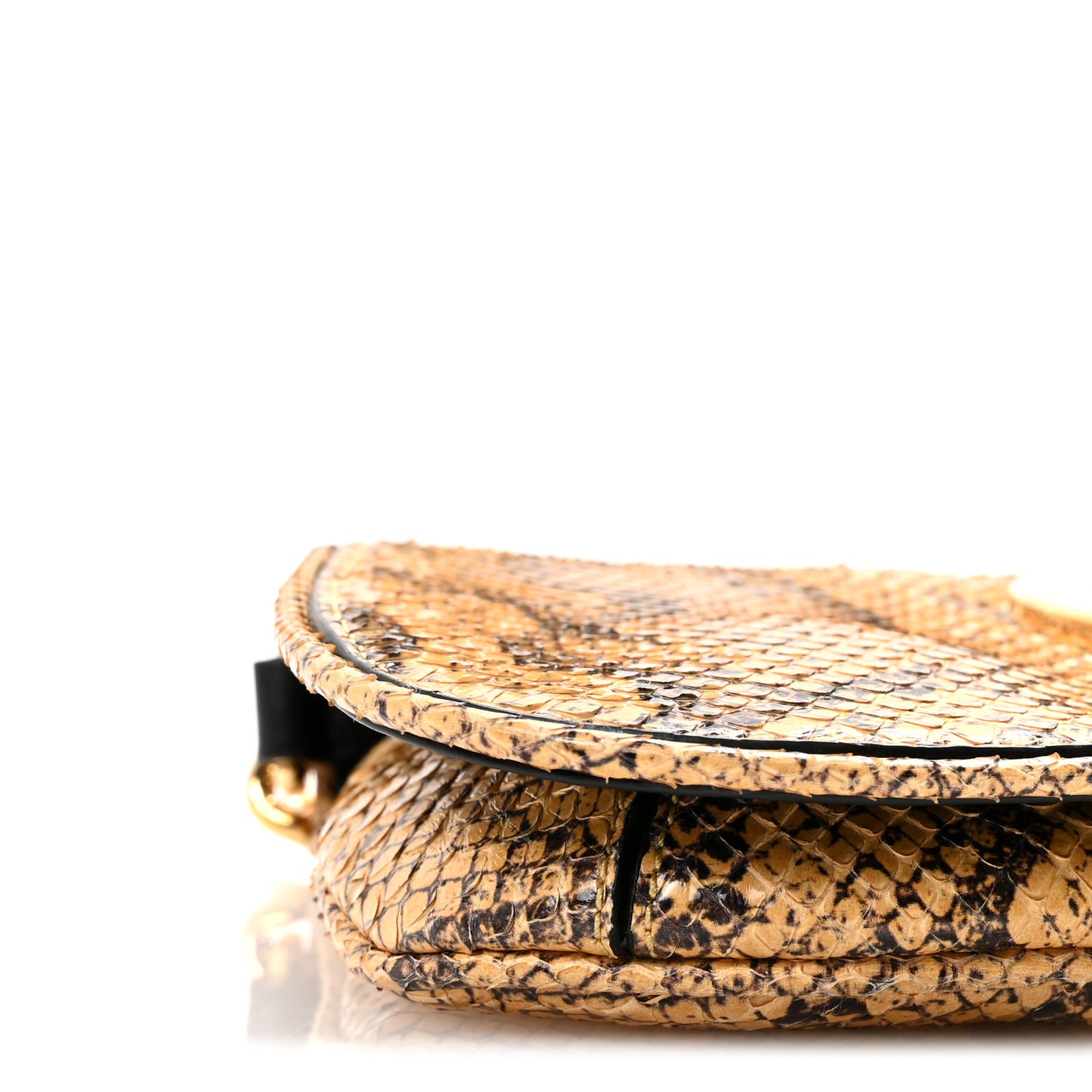 Roxy Snakeskin Blondie Chain Shoulder Flap Bag Roccia