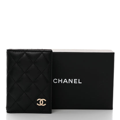 Chanel Lambskin Quilted Card Holder Wallet Black 8 of 8