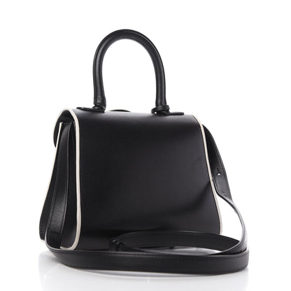 Delvaux Calfskin Illusion Piped Mini Brillant Satchel Black 3 of 12