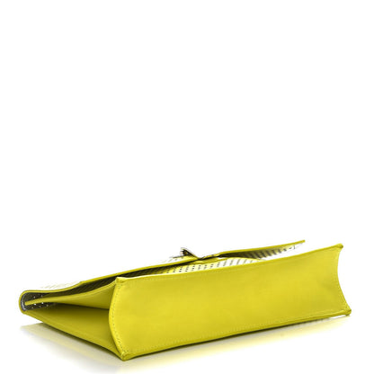 Proenza Schouler Lambskin Perforated Small Lunch Bag Clutch Sulphur 4 of 6