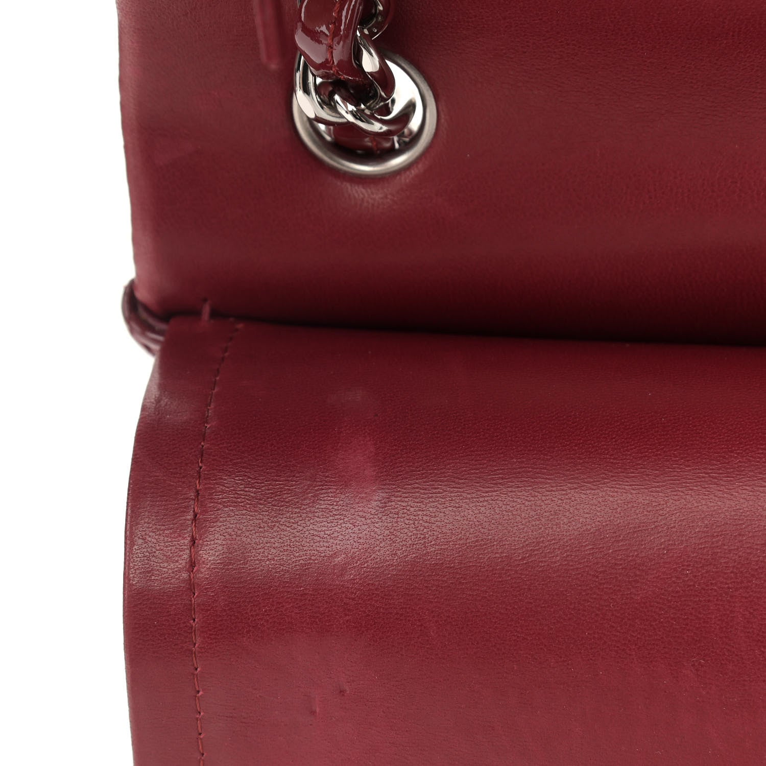 Chanel Patent Quilted Jumbo Double Flap Red 14 of 18