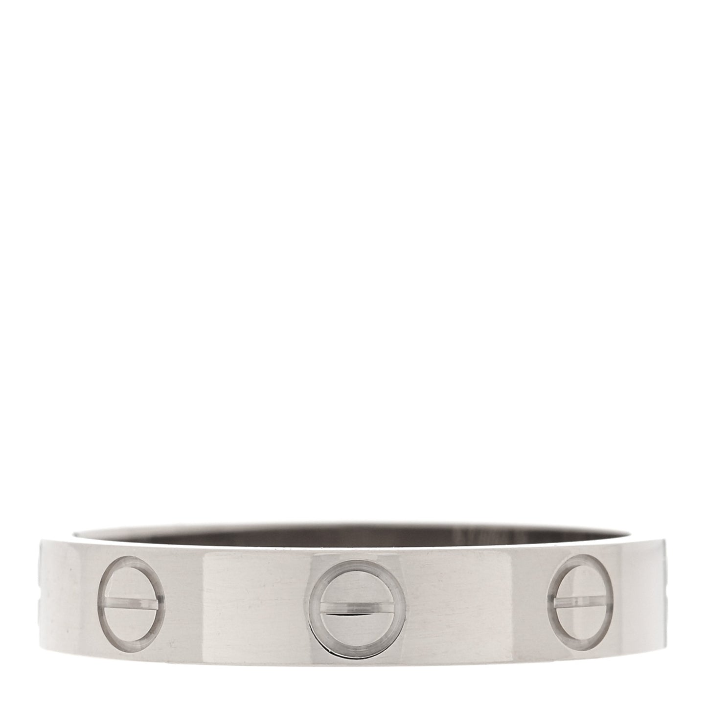 18K White Gold 3.5mm LOVE Wedding Band Ring 54 6.75
