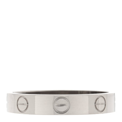 Cartier 18K White Gold 3.5mm LOVE Wedding Band Ring 54 6.75 1 of 4