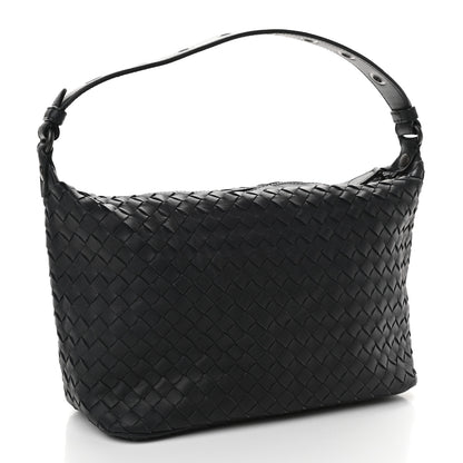 Bottega Veneta Nappa Intrecciato Small Shoulder Bag Black 2 of 8